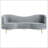 Grey And Gold Upholstered Sofa