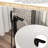 Freestanding Bathtub Faucet With Waterfall Tub Filler And Hand Shower, 360 Rotatable Spout, Dual Temperature Regulation, Brass Base Matte Black Faucet, 59" - Kink Hose, Control For Relaxing Water-121077013