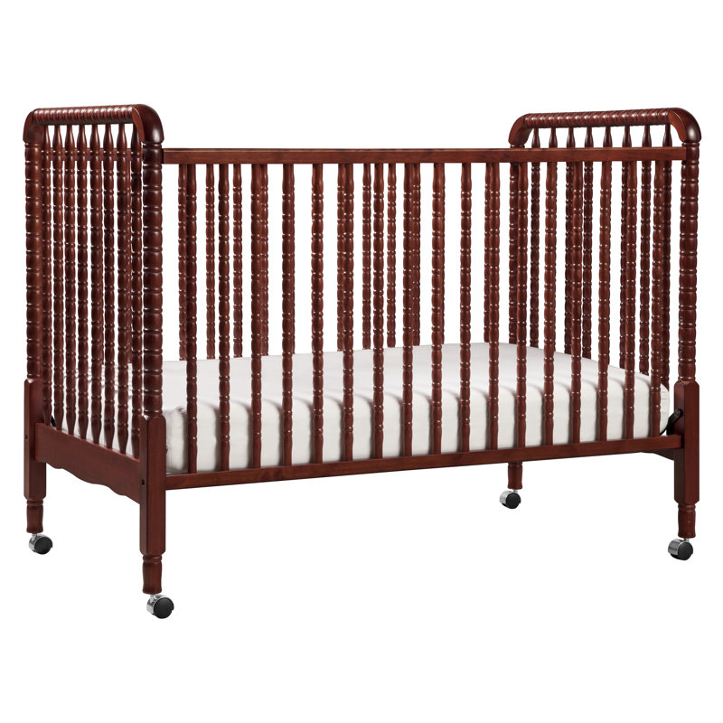 Lit de bébé convertible 3-en-1 Jenny Lind, Cerise