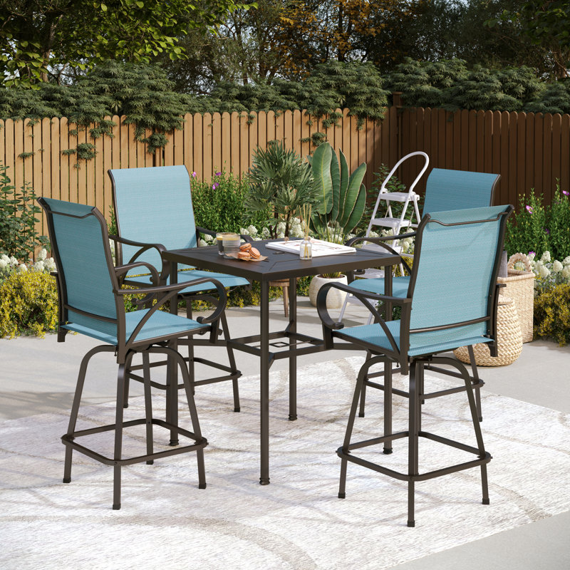 Alyne 4 - Person Patio Dining Set with Square Table