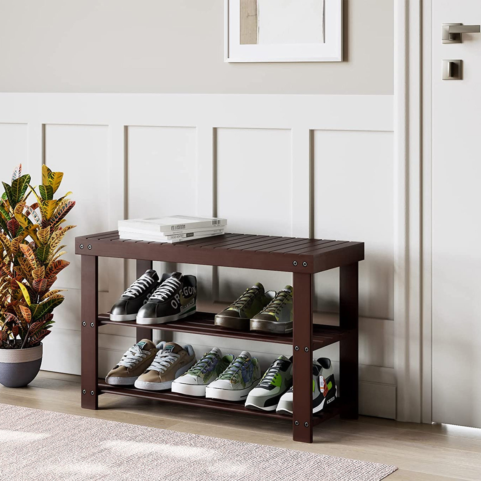 Winston Porter 6 Pair Shoe Storage Bench & Reviews | Wayfair