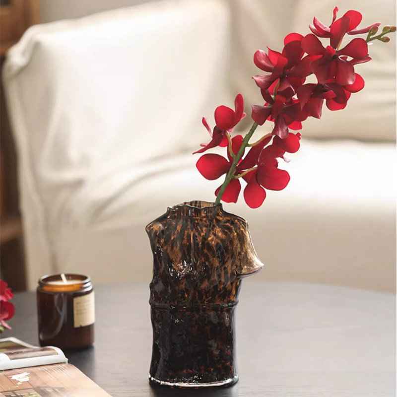 Simple tige d'orchidée rouge 14,5 po de hauteur