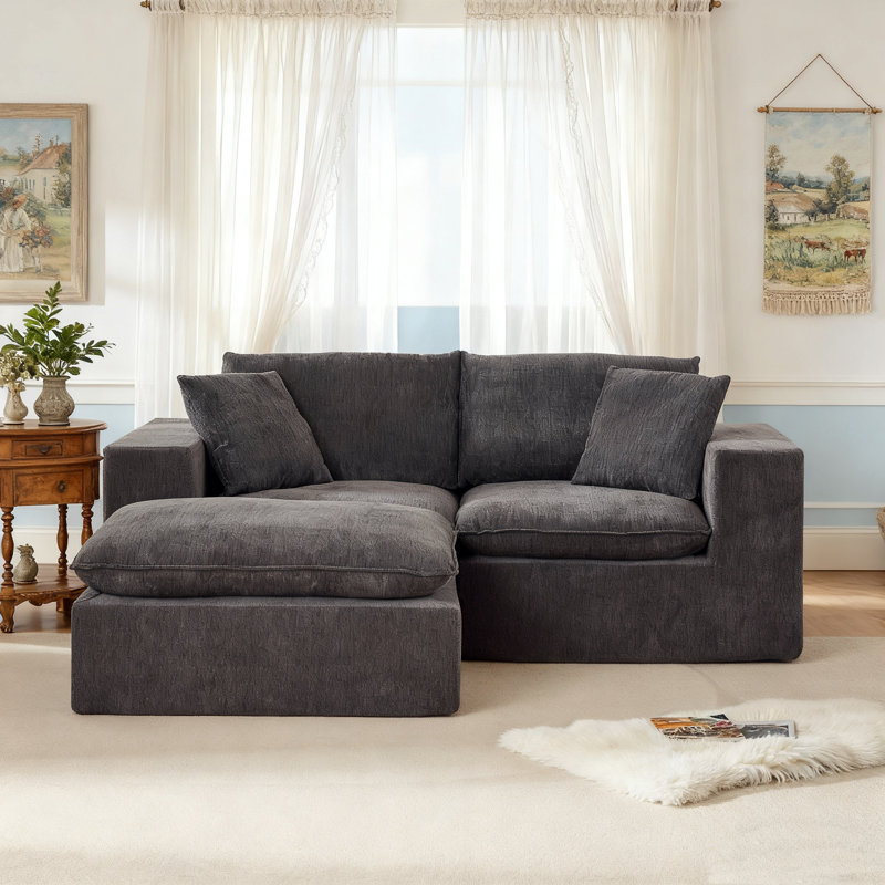 Canapé modulaire Modern, Chenille grise foncée