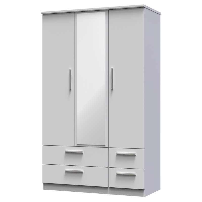 Borgeson Manufactured Wood Wardrobe, Grey Matt