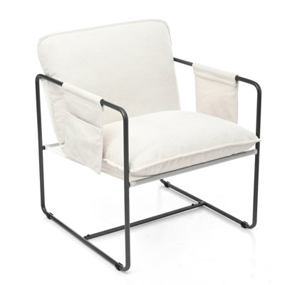 Kendall Upholstered Hanging Armchair with Pocket