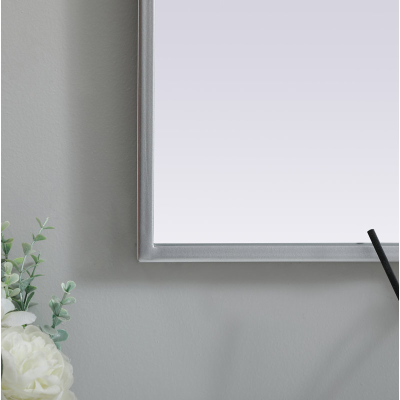 Miroir mural Sabine, Argent, 36 po x 33 po