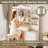 Vanity Desk With Mirror And Lights, Makeup Vanity With 2 USB Ports, Two Drawers And Three-Drawer Chest, 3 Lighting Modes, Foldable Three-Sided Mirror