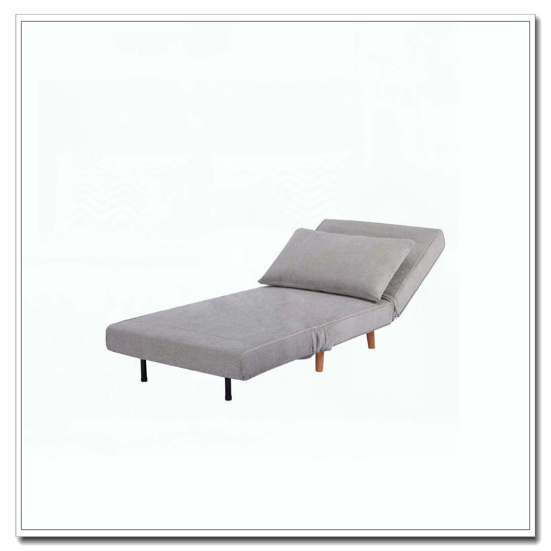 Upholstered Accent Chair Bed-Convertible Sleeper Sofa Chair, Light Gray