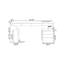 Bureau rectangulaire en bois manufacturé blanc + acier avec 4 tiroirs-438782400-438782401