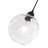 1-Light Textured Glass Dimmable Adjustable Pendant Light
