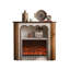 Walnut Solid Wood Freestanding Electric Fireplace