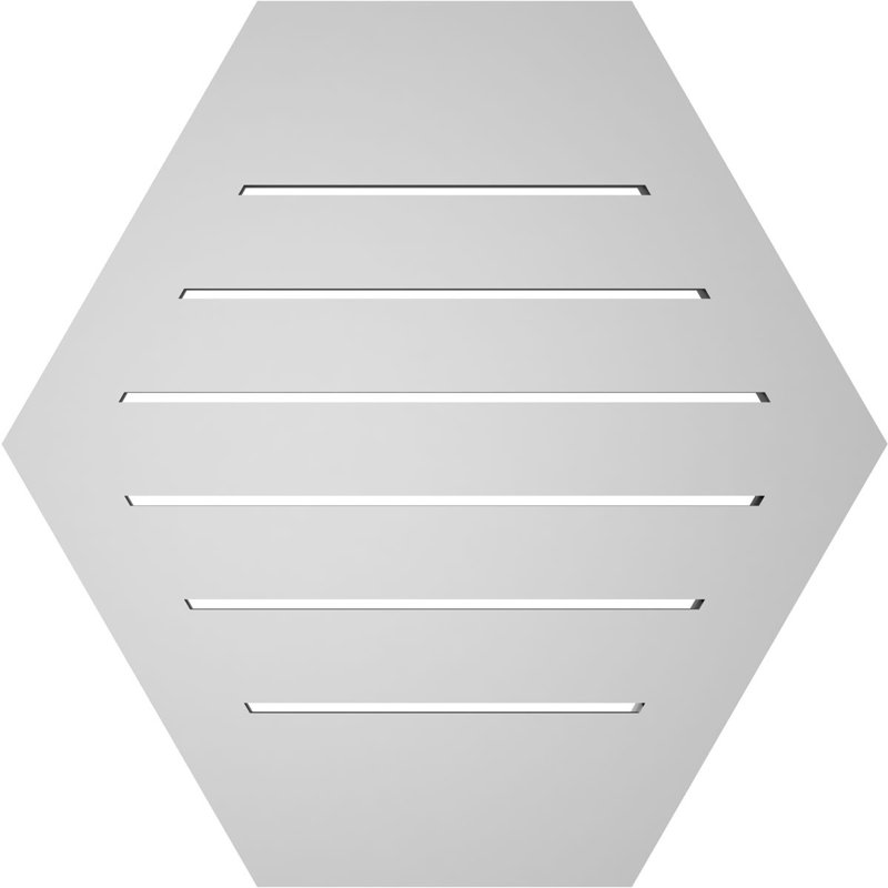 Évent horizontal fonctionnel à pignon en uréthane à surface horizontale Signature, H 22 po x l 22 po x P 1,5 po