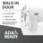 Therapeutic Tubs 26 in. x 53 in. Right Drain Quick Fill Walk-In Soaking Tub in White-3141104-3141102