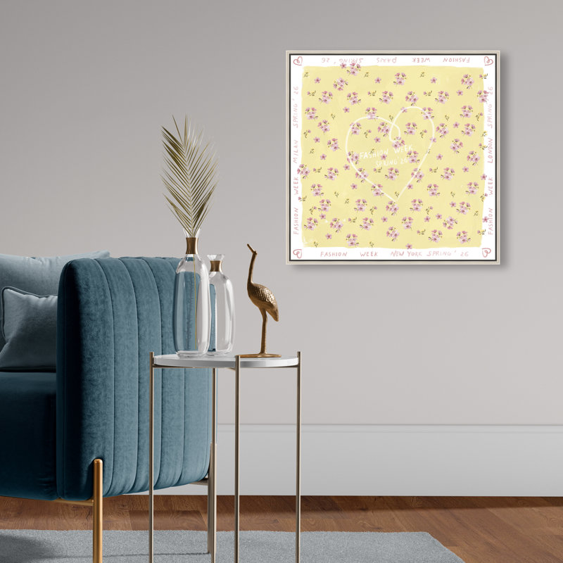 Butter Spring Fashion Print by Oliver Gal, 21"H x 21"W, Silver Floater Frame