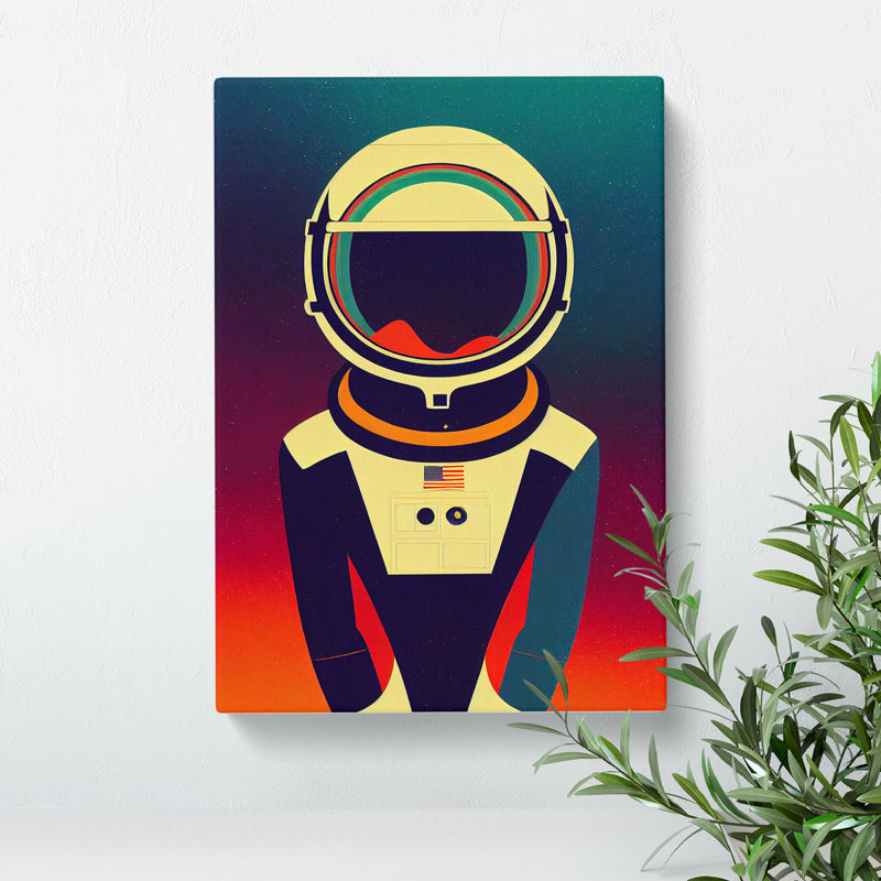 Astronaut Pop Art No.8 - Wrapped Canvas, 76cm H x 50cm W x 3cm D