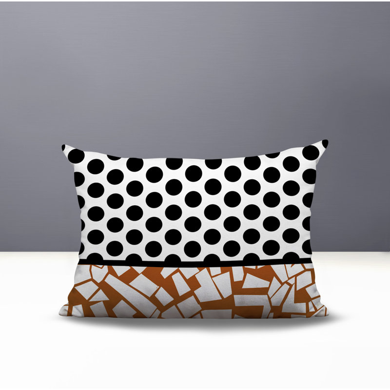 Oreiller rectangulaire réversible intérieur / extérieur Miva, Rectangulaire H 14 po x l 20 po, Orange