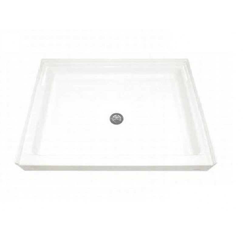 Base de douche à seuil simple 48 po x 34 po Universal Alcove, Os