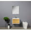 Baldes Weston Meuble-lavabo de salle de bain en chêne avec plateau en marbre de culture blanc