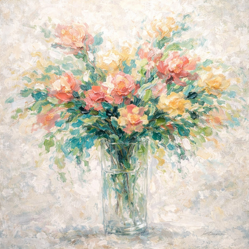 «Soft Petals», art mural sur toile tendue, L 30 po x H 30 po x P 1,5 po