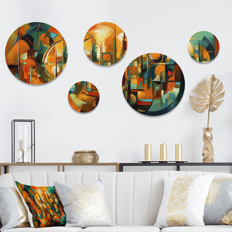 «Abstracting the Cubist Form II» - Décoration murale abstraite en métal cubisme
