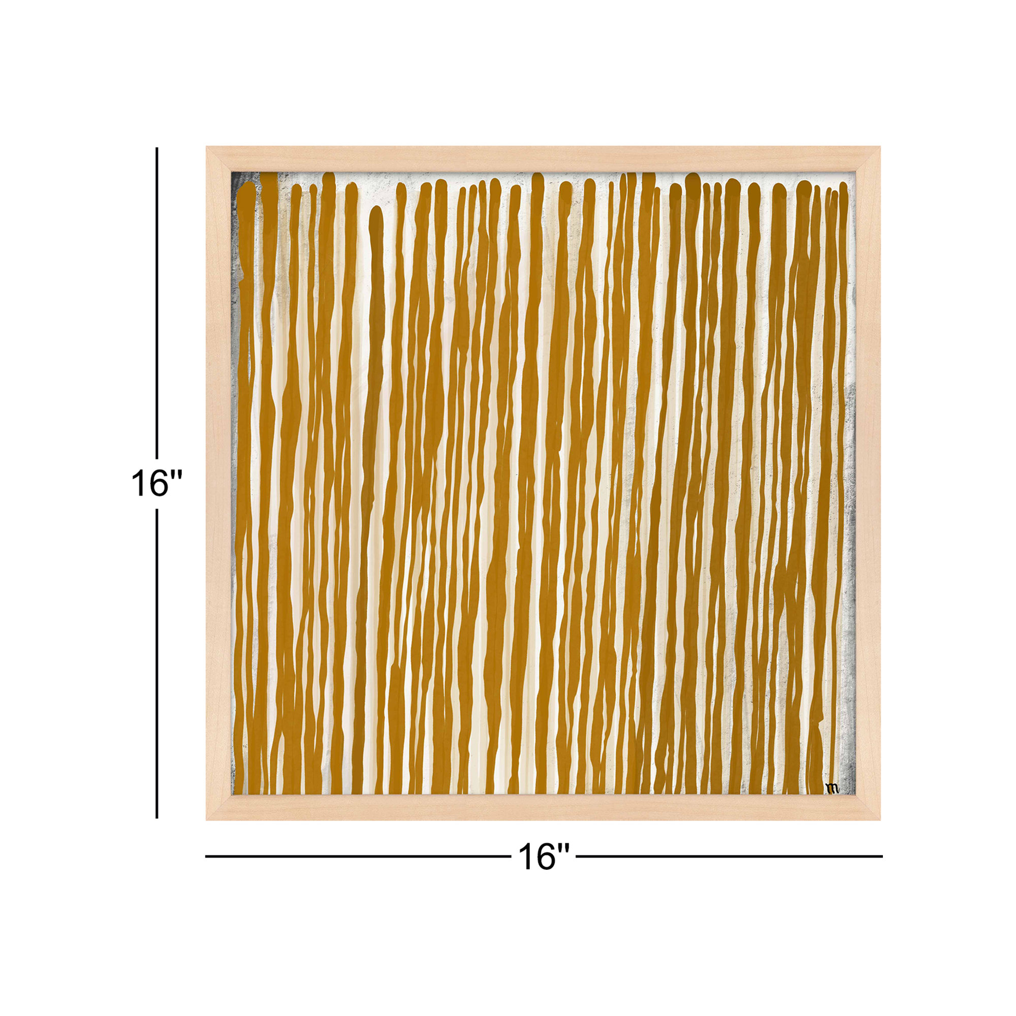 Upward by Marco Marella For Studio M, Maple Paper Framed, 16" H x 16" W