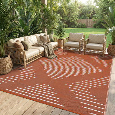 Tapis d'extérieur-Mobilier d'extérieur Mobilier de patio Tapis de patio- pour l'extérieur camping, terrasse, plage, véhicule récréatif, porche, patio et cour arrière