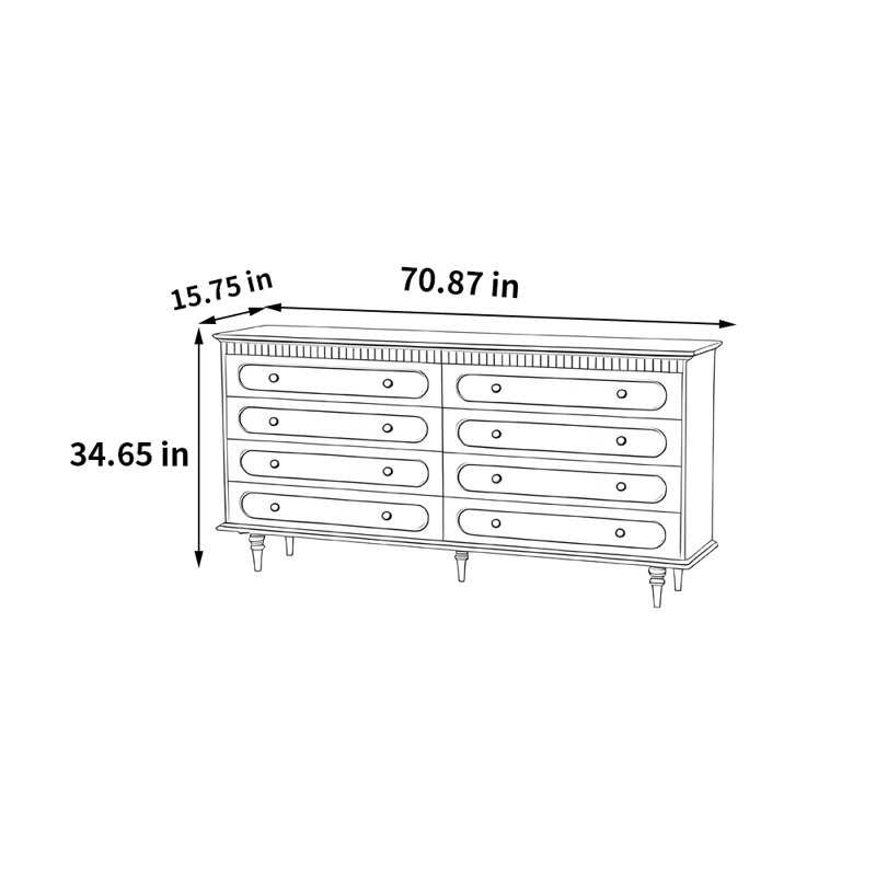 American-style vintage drawer storage cabinet