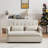 55'' Convertible Loveseat Sleeper Sofa Velvet Upholstery Adjustable Pull Out Bed Removable Armrests for Living Room-1986638346