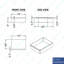 Tiroir de table en acier inoxydable 15 po x 20 po x 5 po
