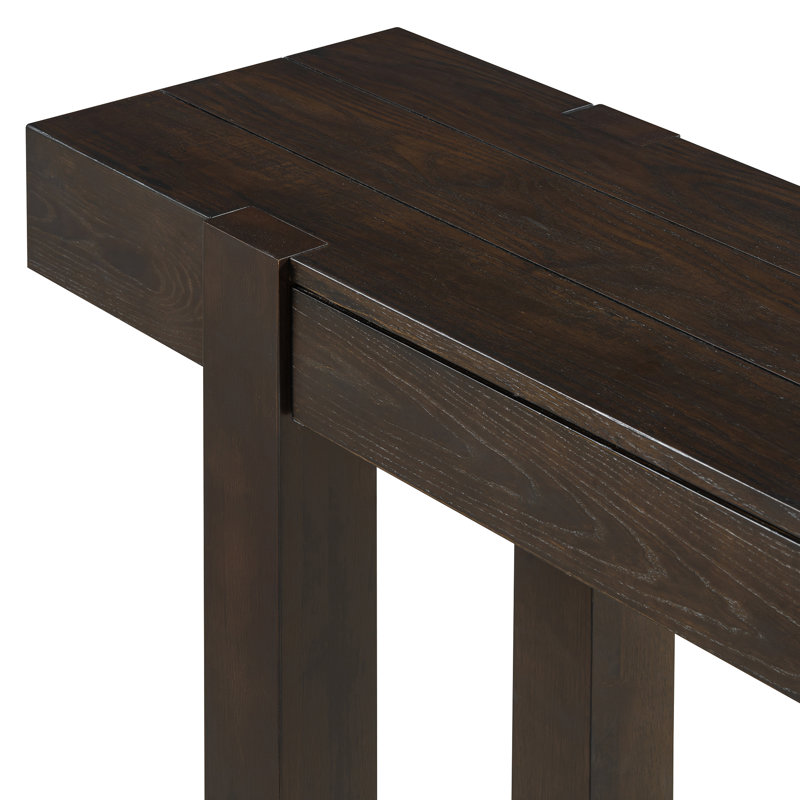 Console Espresso Rustic Minimalist, Bois espresso