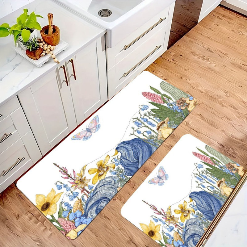 Ensemble de 2 tapis de cuisine Whimsical Botanical