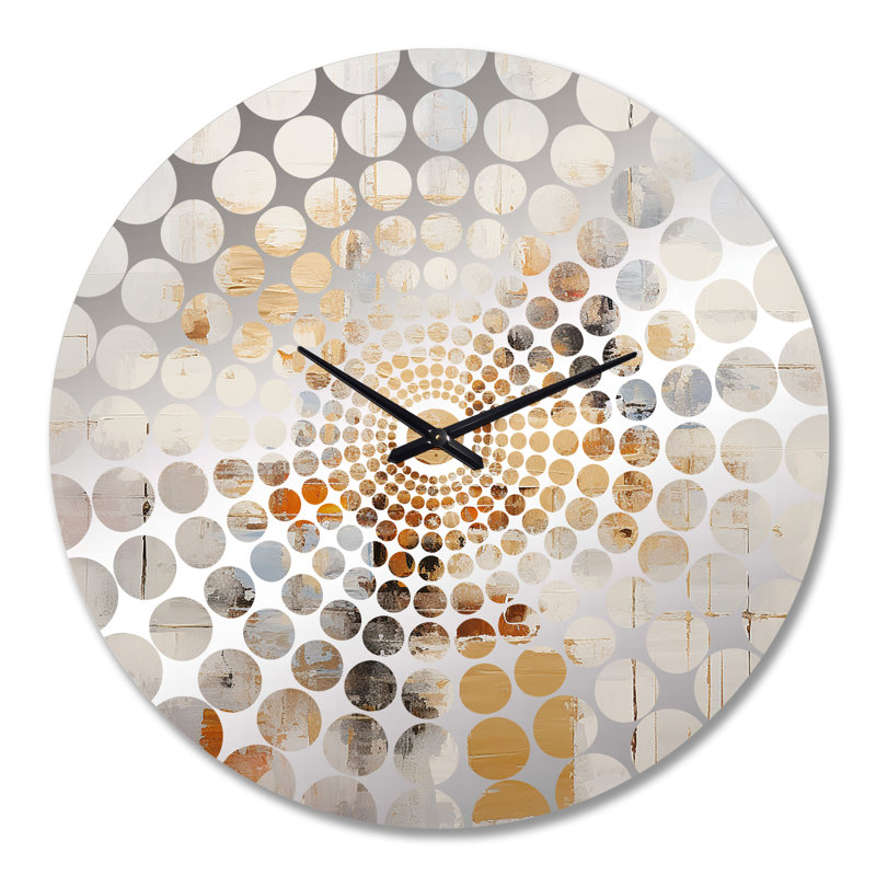 Horloge murale Stannis - Collages abstraits, Très grand