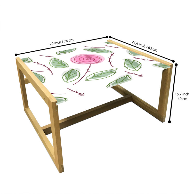 Jabraylin Trestle Coffee Table, 40cm H x 74cm W x 62cm D