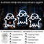 Décorations d'Halloween, 39 lumières DEL de fantôme blanches et USB avec 3 minuteries et 8 modes d'éclairage, guirlande lumineuse pour Halloween