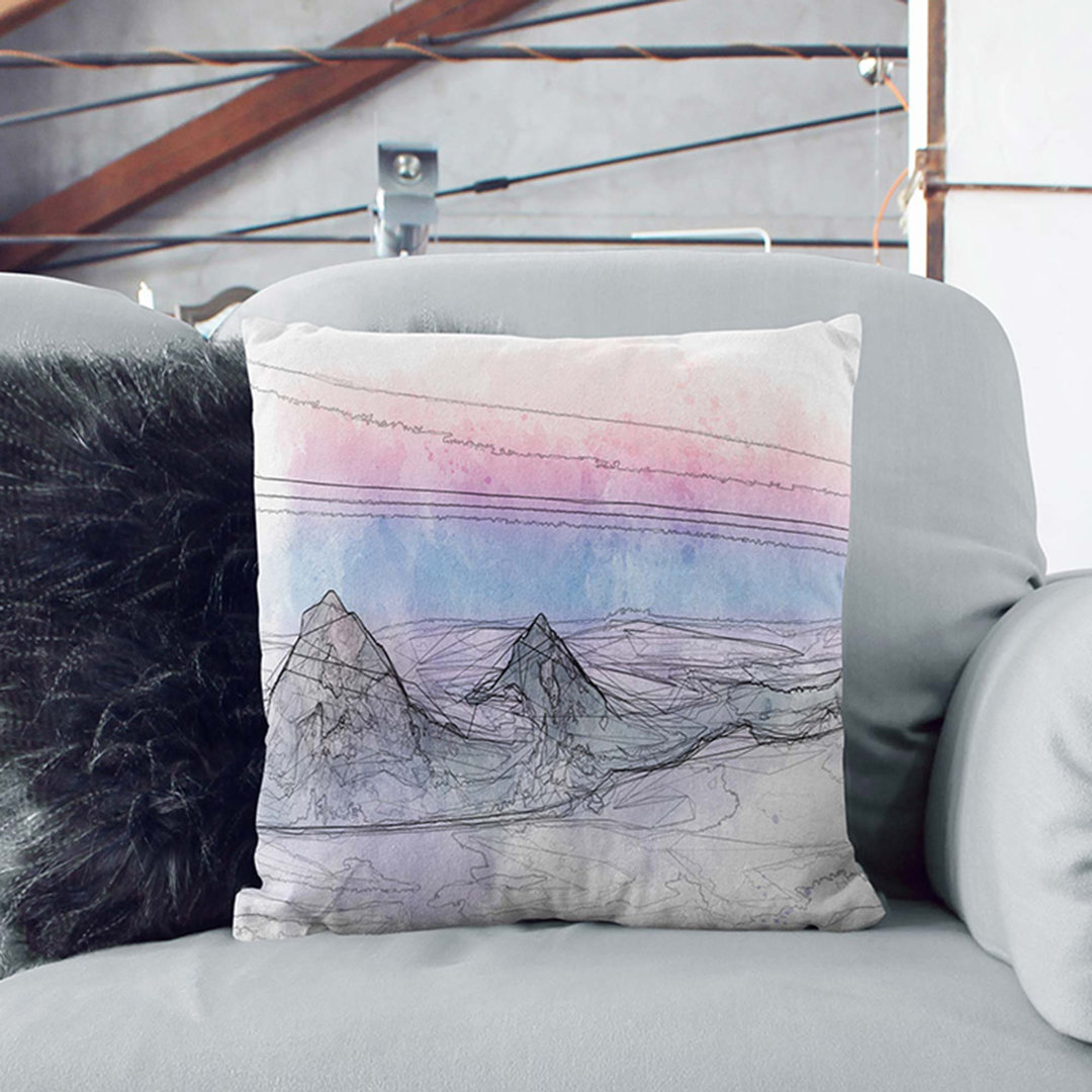 Clouds over the Swiss Mountains Cushion with Filling