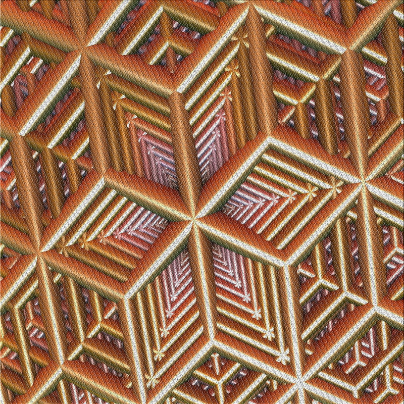 Geometric Indoor Rug, Square 7'