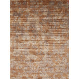 Paradise Damask Area Rug in Orange