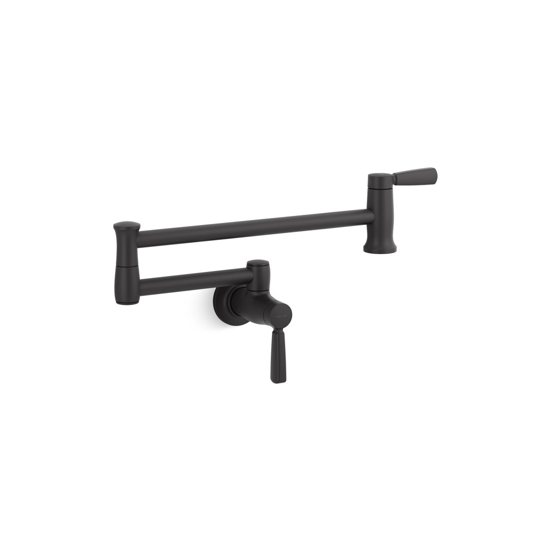 Wall-Mount Pot Filler Faucet, Swing Arm Kitchen Pot Filler Faucet Kohler 