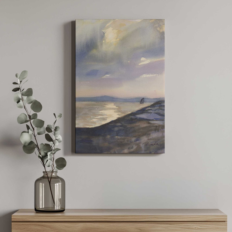 «Evening Sail» par Stephen Calcasola, reproduction d'art sur toile, H 12 po x l 8 po, Toile tendue, Ne s’applique pas