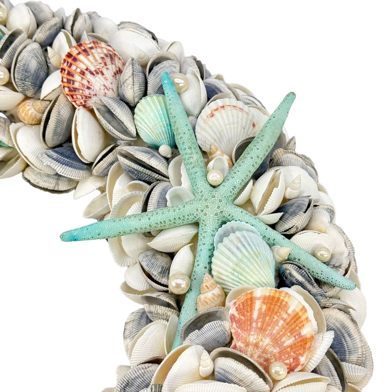 Coastal Seashell Wreath - 23"