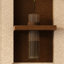 Remote Control 3d Wall Decor With Adjustable 3 - Colour Led, , Simulated Plants, And Art Glass Vase For Corridor. , 4.6 In Led Vase, Diy Flower Growth Bedroom. Coffee 12.87 Deep