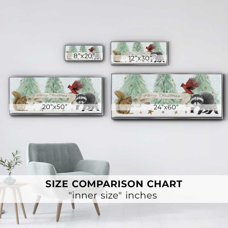 Collection «Christmas in the Forest» - Toile encadrée, H 20 po x l 50 po