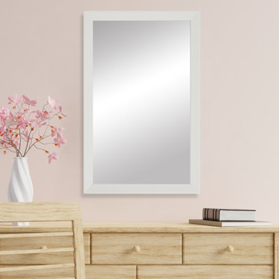 Larue Wood Framed Mirror with Safety Backing for Bathroom / Vanity Mirror