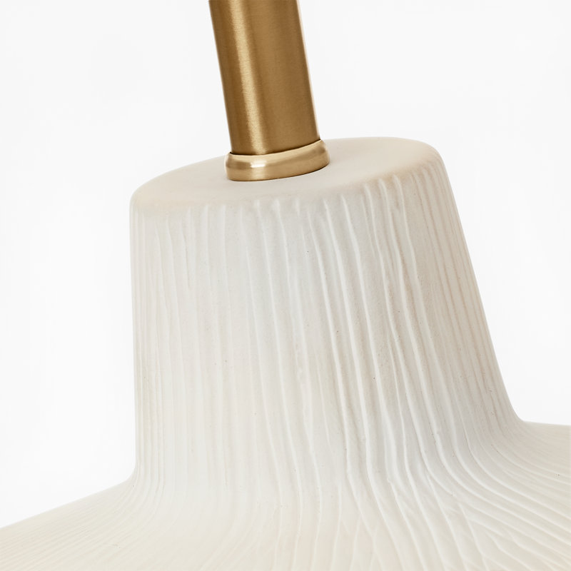 Latham Ceramic Table Lamp, Matte White