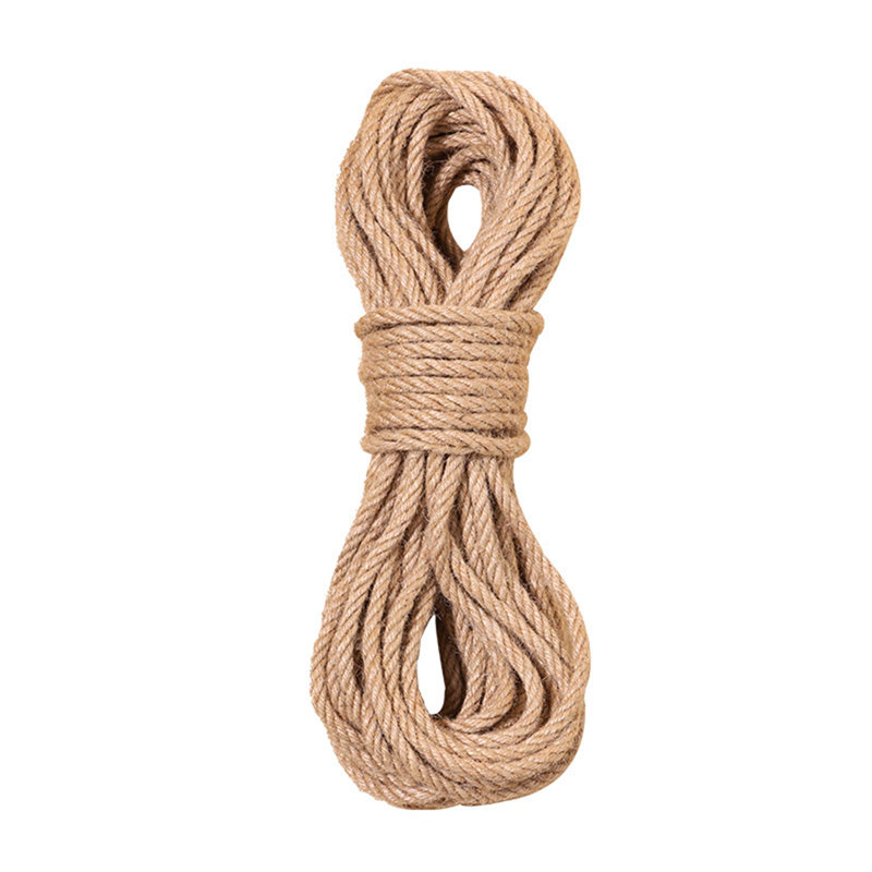Corde à griffer pour chat, corde de chanvre naturel pour remplacement d'arbre à griffer, corde à griffer en sisal pour chat, corde en jute naturelle de 8 mm d'épaisseur pour poteaux à griffes, arbres à chat, projets de bricolage