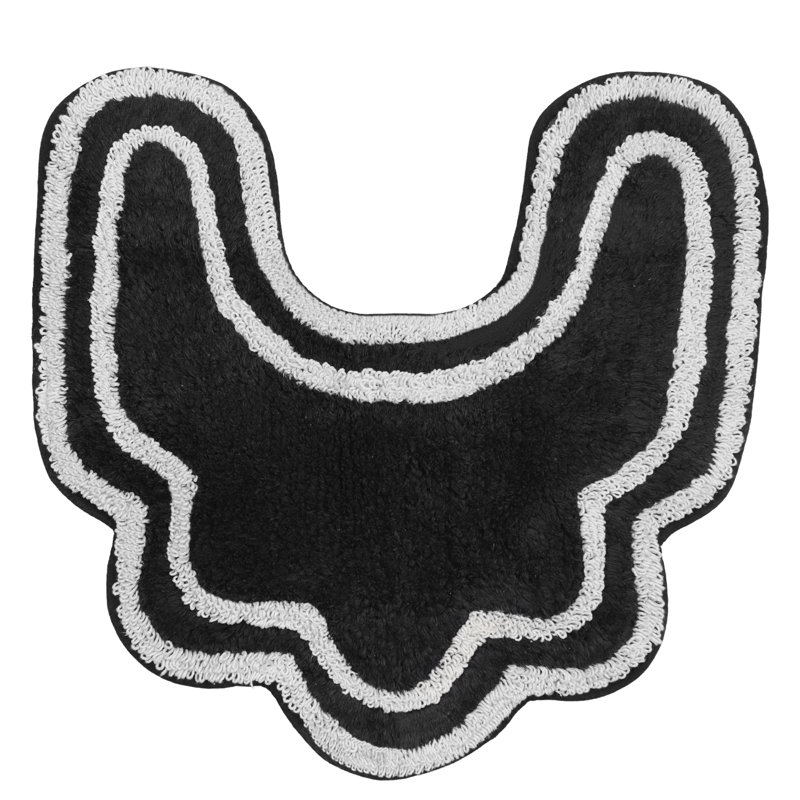 Tapis pour salle de bain Dobrinka, Noir, 20 po x 20 po (contour)
