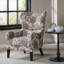 Fauteuil à oreilles Arianna, siège simple rembourré pour adultes et fauteuil confortable