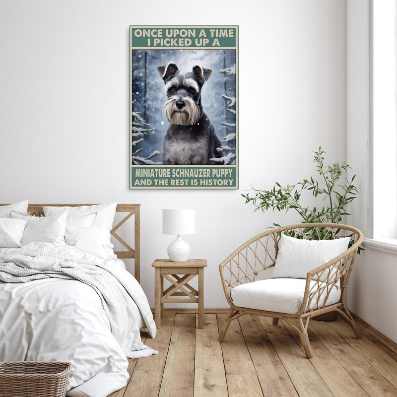 "Klimis I Picked Up A Miniature Schnauzer", impression sur toile, H 36 po x l 24 po x P 1,25 po