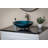 Eden Bath Turquoise Tempered Glass Oval Vessel Bathroom Sink