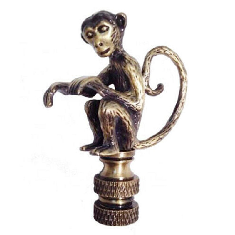 Monkey with Tail Lamp Finial